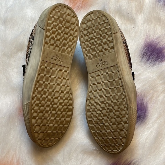 ZARA Snakeskin Slip On Shoes - Picture 6 of 8